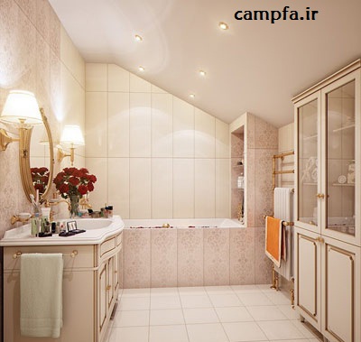 مدل های جدید دکوراسیون حمام و دستشویی campfa.ir