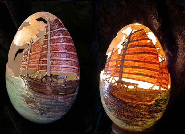 هنرنمایی های بی نظیر بر روی پوست تخم مرغ