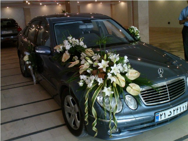 ماشین عروس,گل زدن ماشین عروس