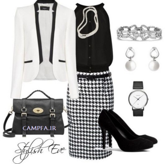 CAMPFA.IR ست لباس سیاه و سفید زنانه 2013
