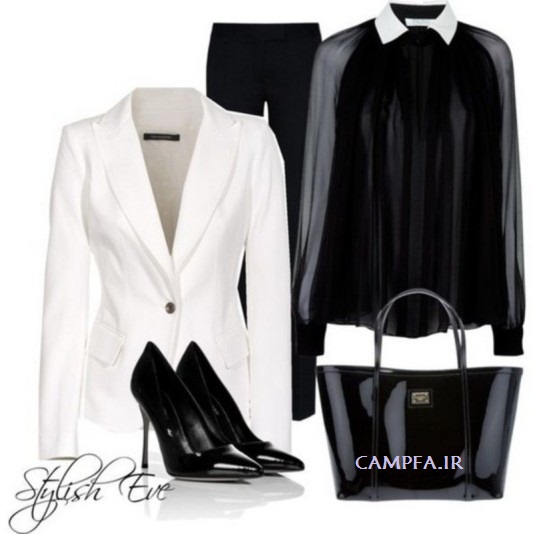 CAMPFA.IR ست لباس سیاه و سفید زنانه 2013