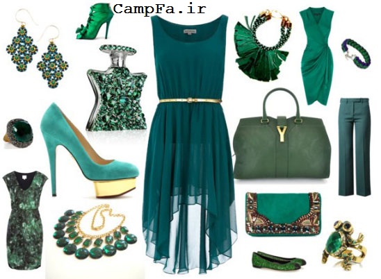 www.campfa.ir | ست لباس و جواهرات رنگ سال 2013