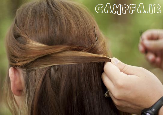 آموزش تصویری یک بافت موی ساده و شیک www.campfa.ir