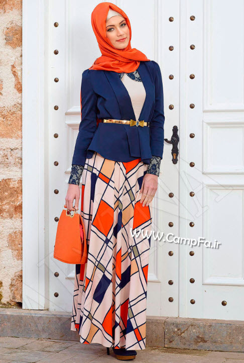 مدل لباس باحجاب ترکی 2013 در رنگ های شاد