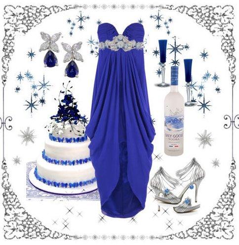 مدل لباس شب آبی رنگ www.campfa.ir