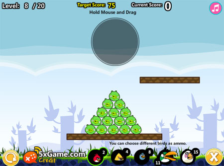 بازی آنلاین رگبار پرندگان عصبانی www.campfa.ir Angry Birds