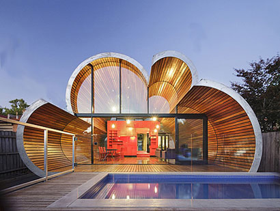 جدیدترین طراحی خانه در استرالیا، خانه ابری شکل - www.campfa.ir