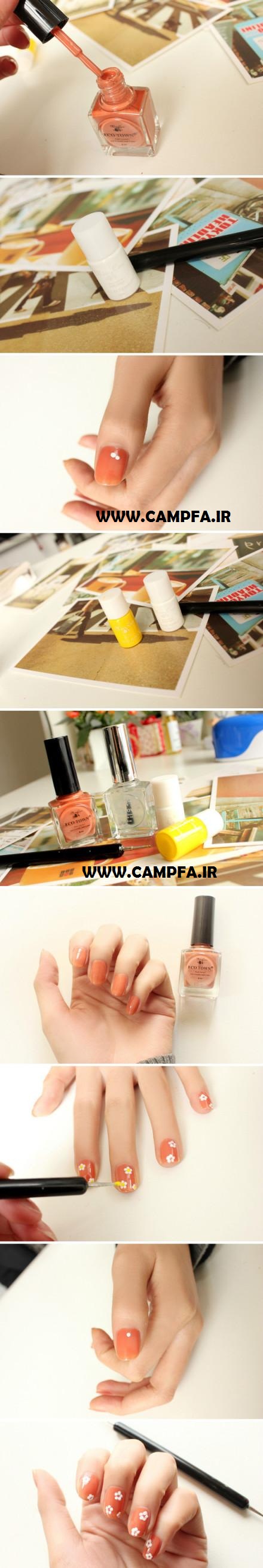 آموزش تصویری 10 مدل لاک ناخن جدید www.campfa.ir