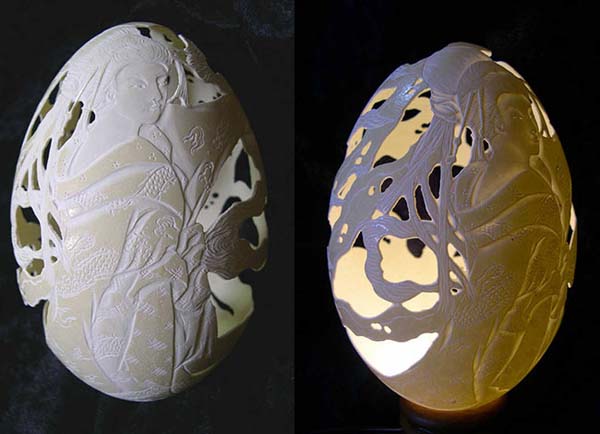 هنرنمایی های بی نظیر بر روی پوست تخم مرغ