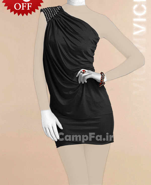 مدل لباس شب کوتاه زنانه طرح ویچی 92 CAMPFA.IR